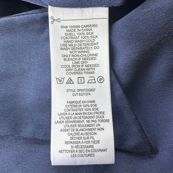 Equipment Femme Jumpsuit Carlens in Medieval Blue 100% Silk Size 10 - Picture 10 of 10